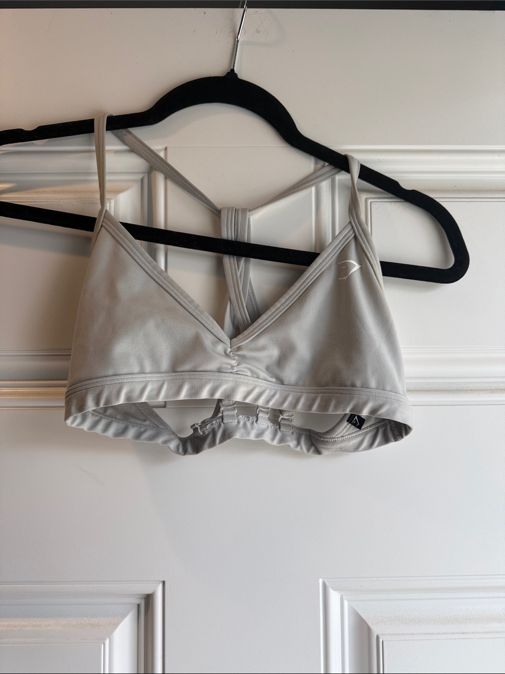 Gymshark Light Gray Strappy Sports Bra